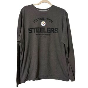 Nike NFL Pittsburgh Steelers Long Sleeve Shirt Gray XXL Team Apparel Tee